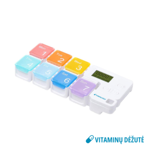 Žaisminga vitaminų dėžutė su priminimu